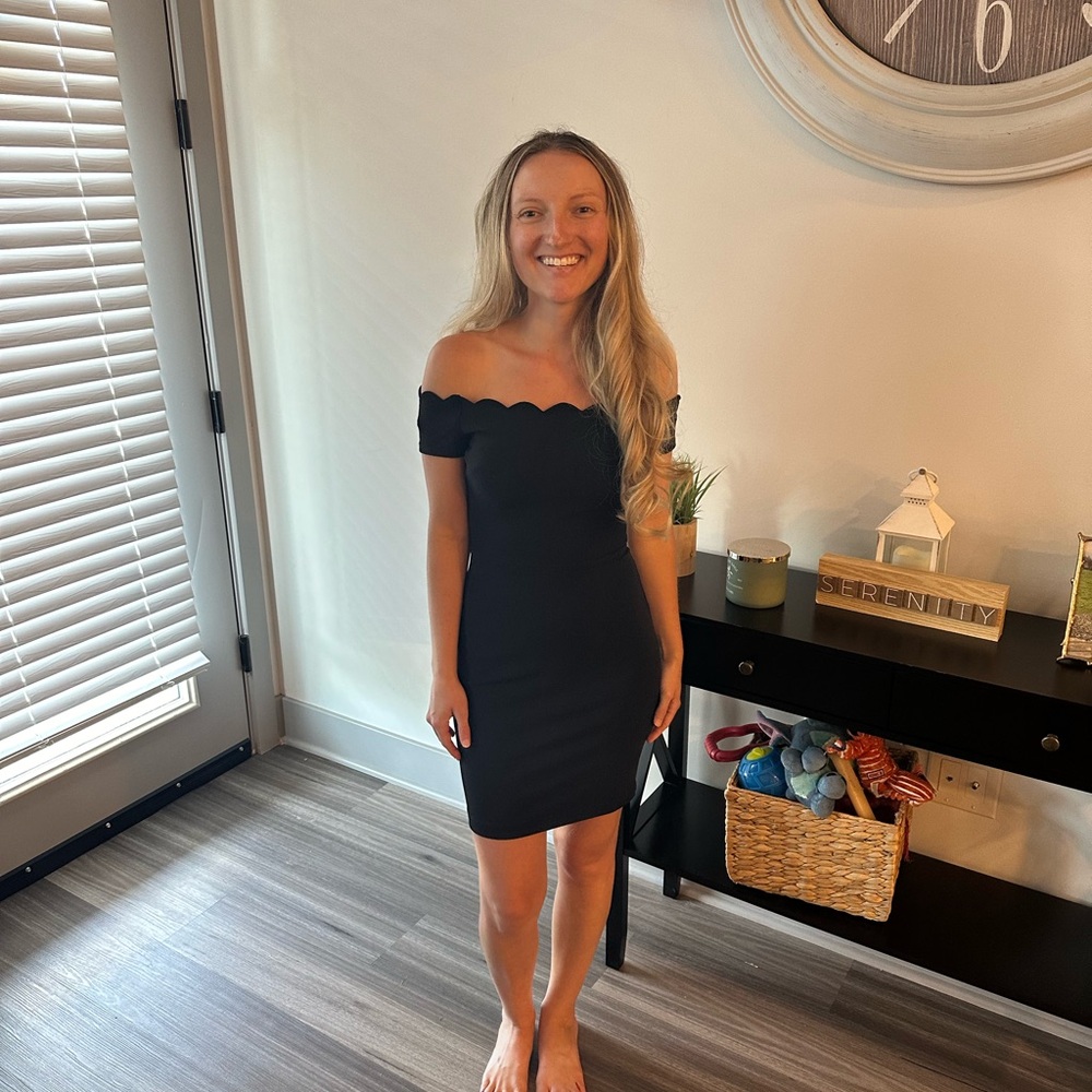 Black mini dress